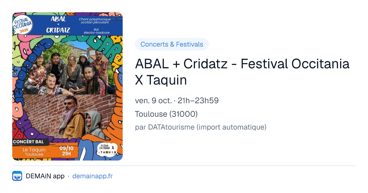 ABAL + Cridatz - Festival Occitania X Taquin — Toulouse