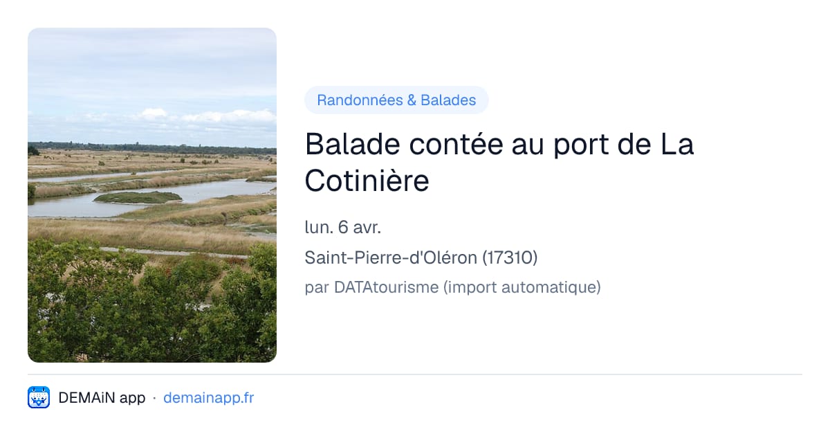 Balade contée au port de La Cotinière — Saint-Pierre-d'Oléron