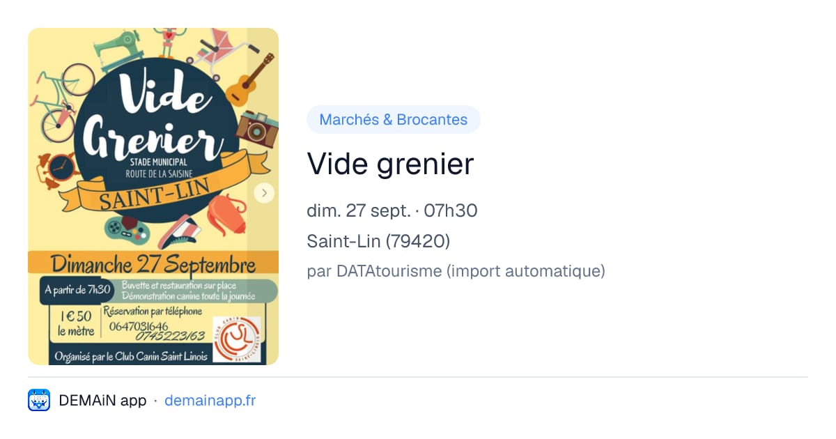 Vide grenier — Saint-Lin