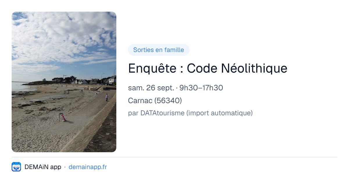 Enquête : Code Néolithique — Carnac