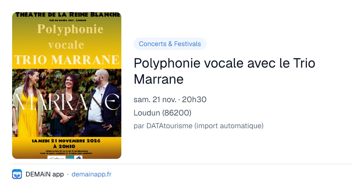 Polyphonie vocale avec le Trio Marrane — Loudun