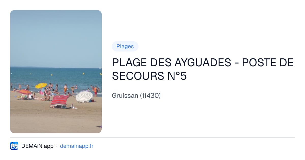 PLAGE DES AYGUADES - POSTE DE SECOURS N°5 — Gruissan