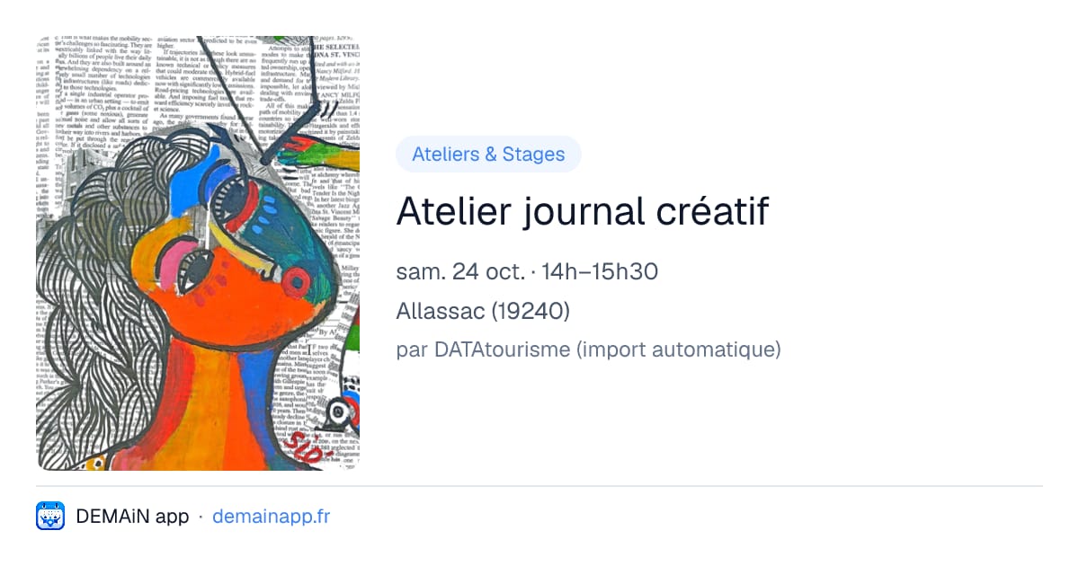 Atelier journal créatif — Allassac