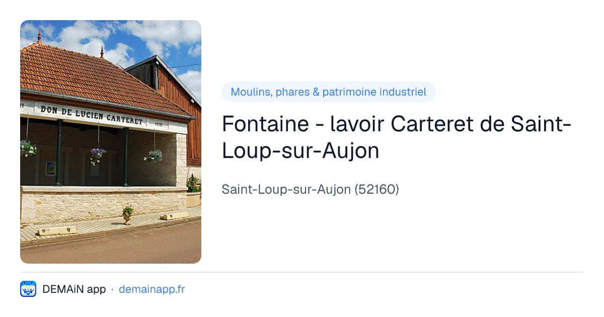 Fontaine - lavoir Carteret de Saint-Loup-sur-Aujon — Saint-Loup-sur-Aujon