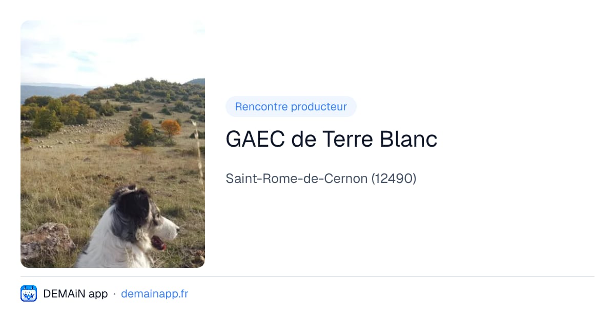 GAEC de Terre Blanc — Saint-Rome-de-Cernon