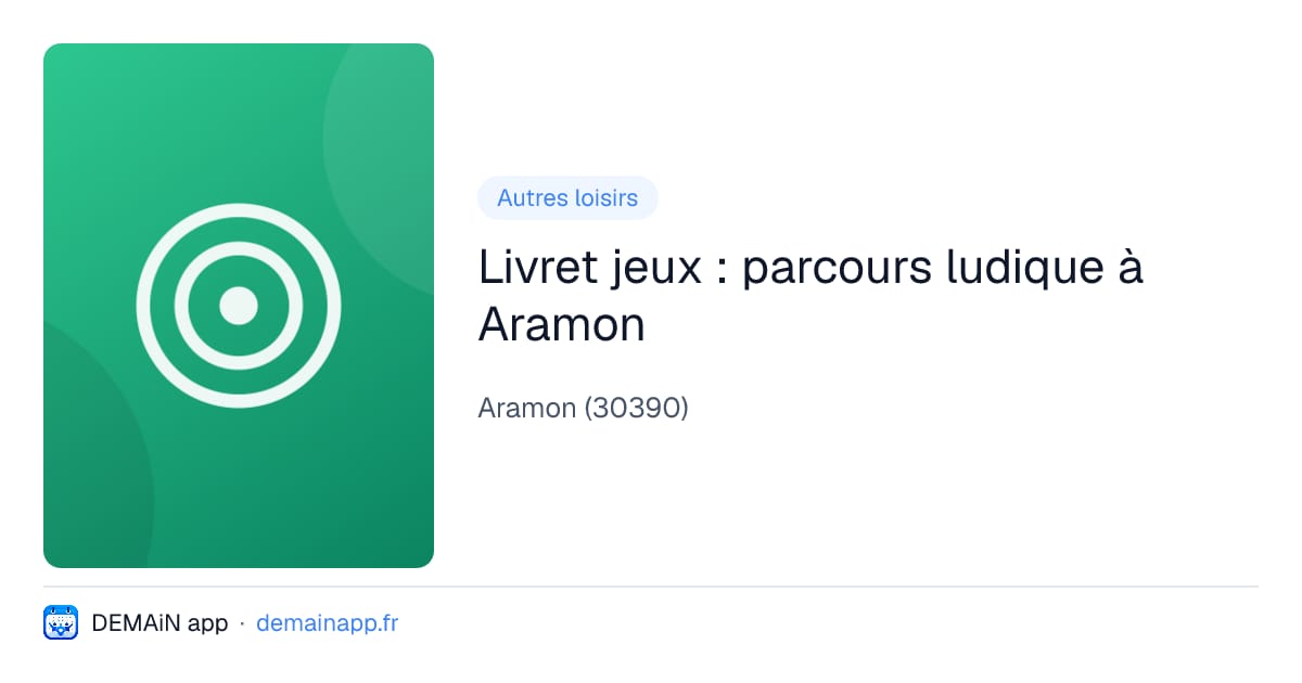 Livret jeux : parcours ludique à Aramon — Aramon