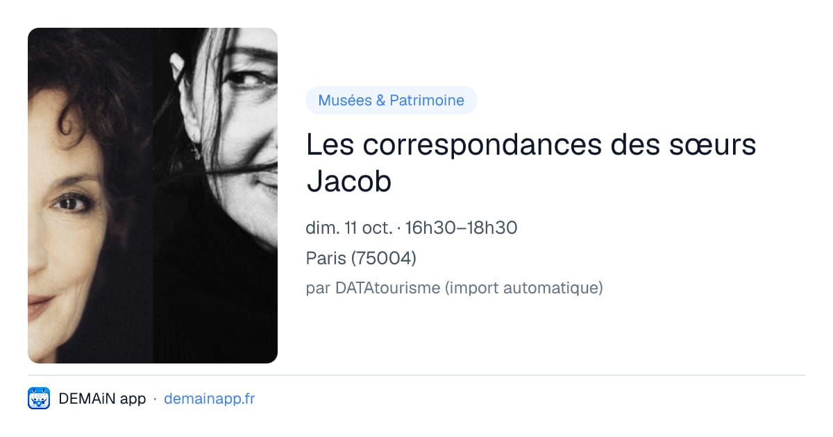 Les correspondances des sœurs Jacob — Paris