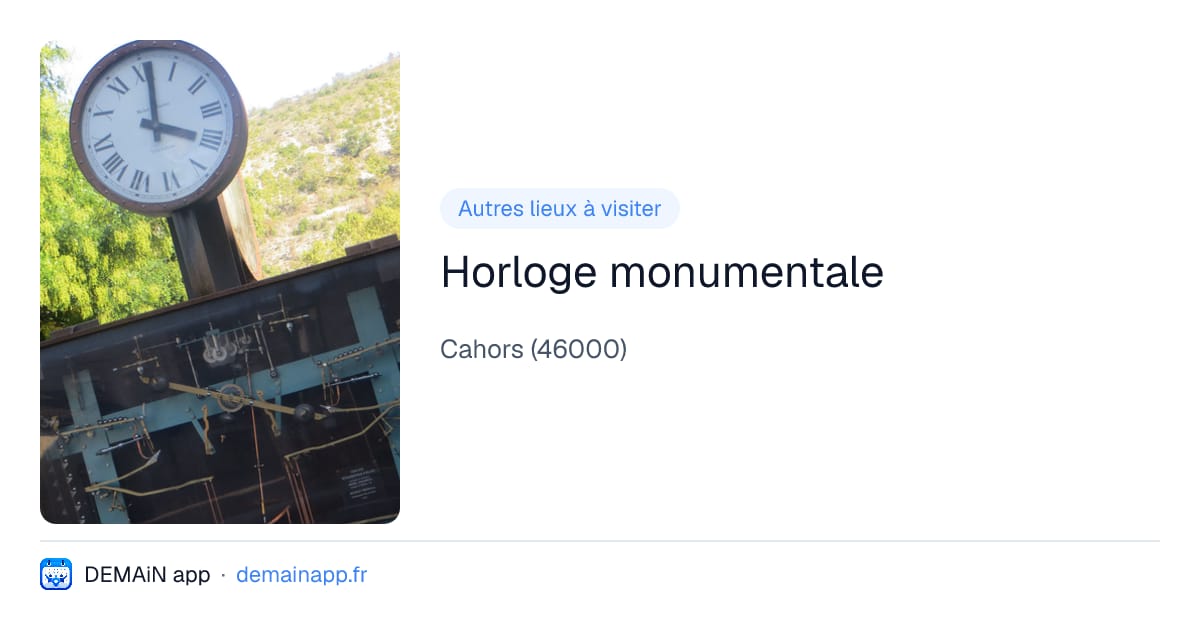 Horloge monumentale — Cahors
