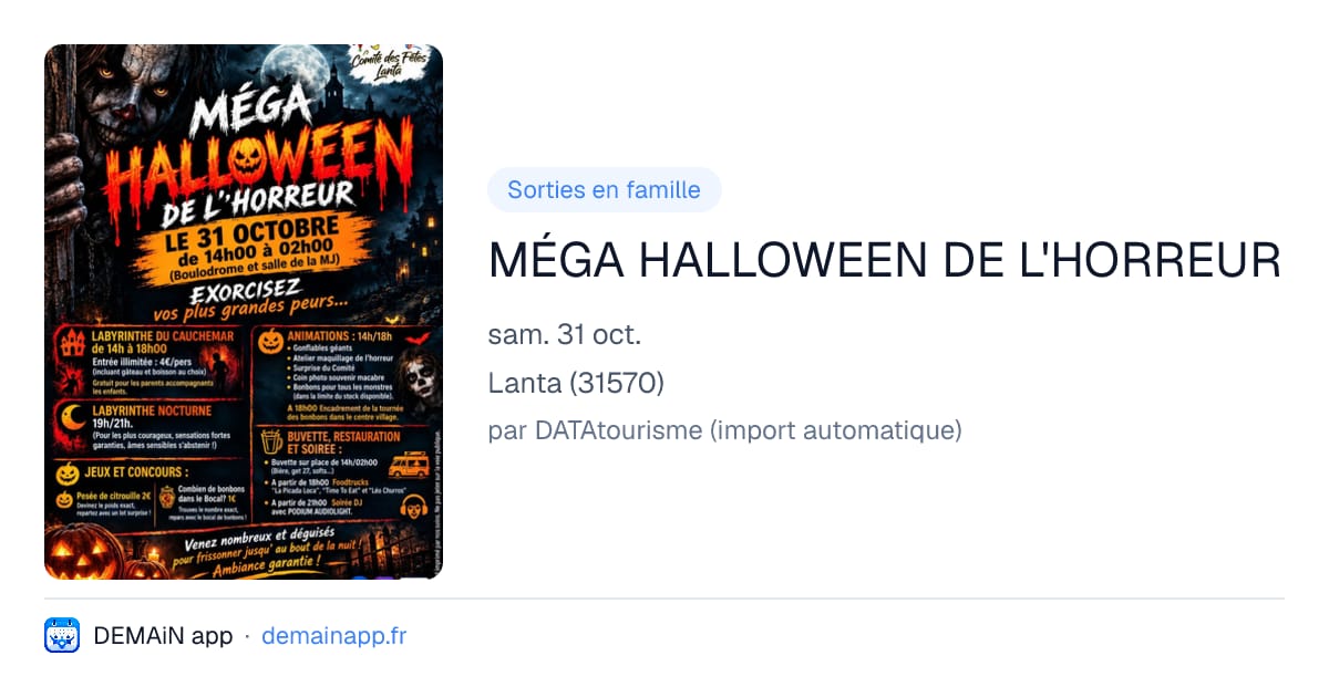MÉGA HALLOWEEN DE L'HORREUR — Lanta