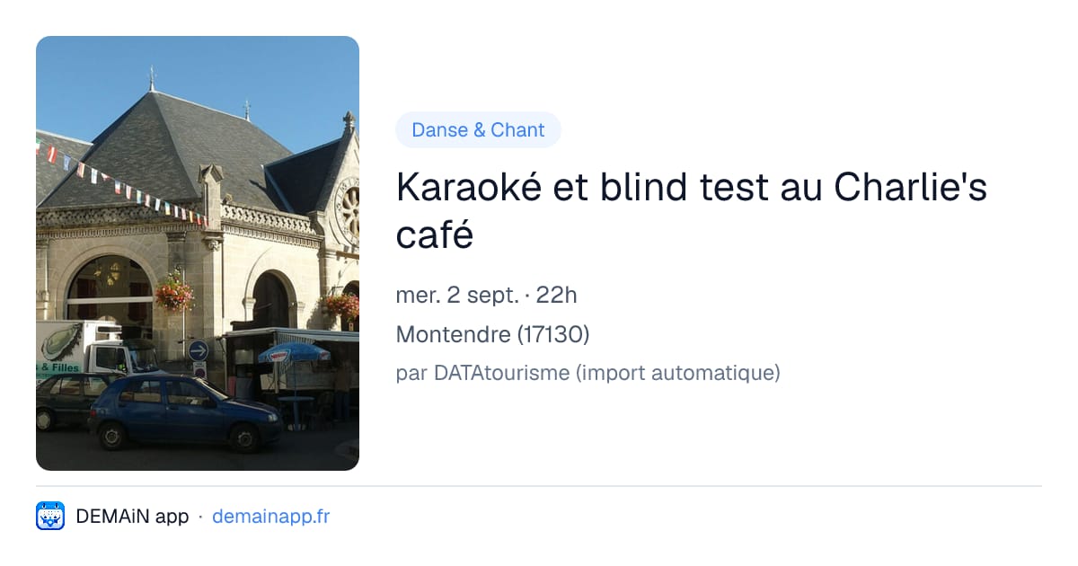 Karaoké et blind test au Charlie's café — Montendre