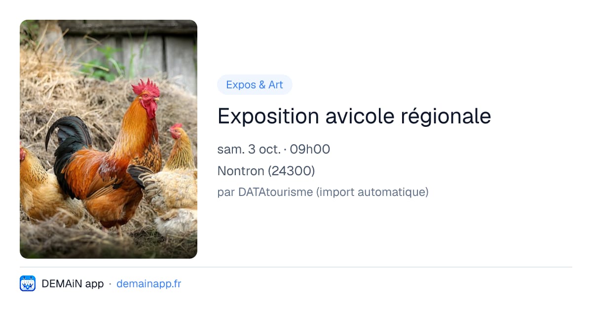 Exposition avicole régionale — Nontron