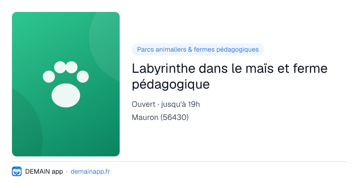 Labyrinthe dans le maïs et ferme pédagogique — Mauron