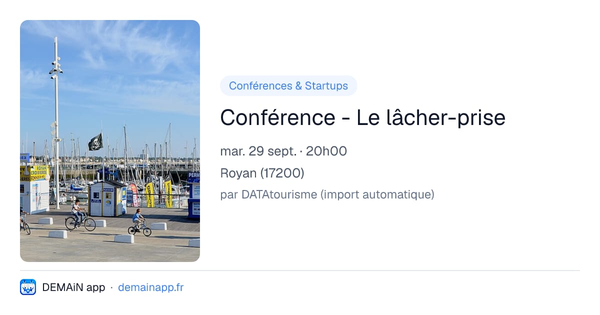 Conférence - Le lâcher-prise — Royan