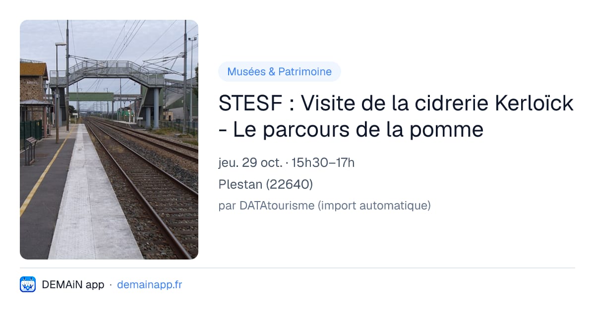STESF : Visite de la cidrerie Kerloïck - Le parcours de la pomme — Plestan