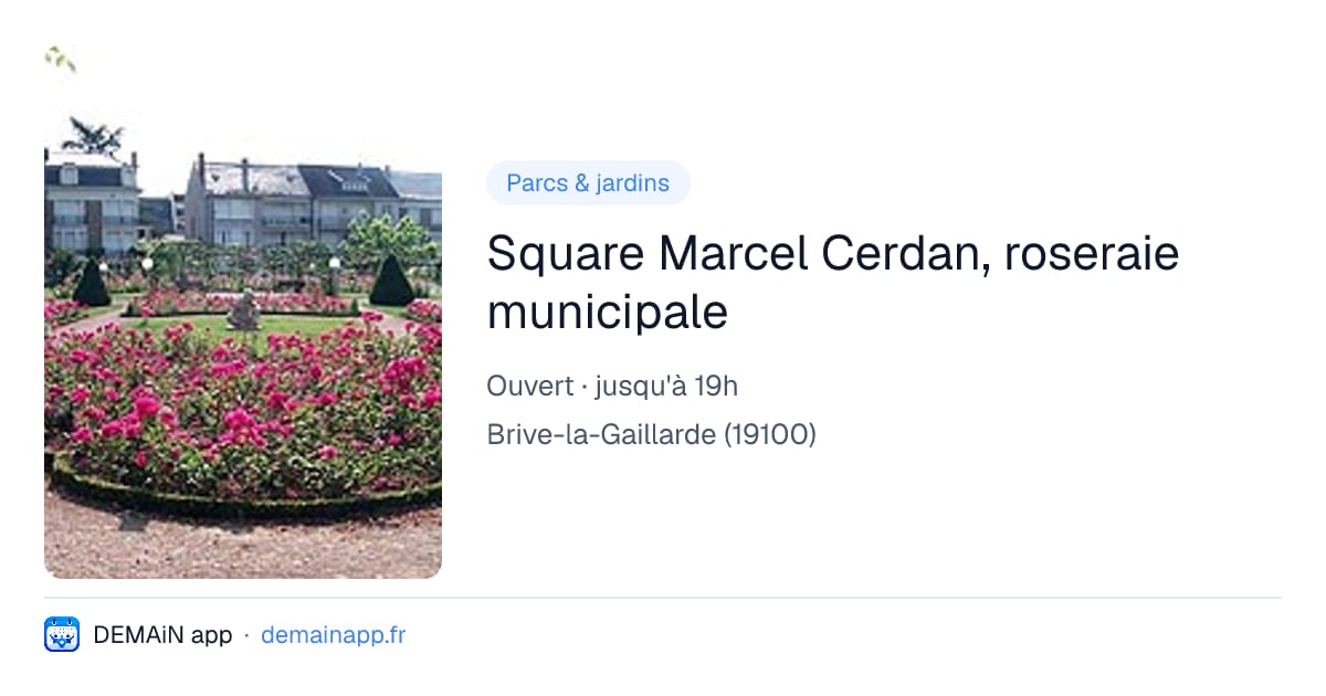 Square Marcel Cerdan, roseraie municipale — Brive-la-Gaillarde