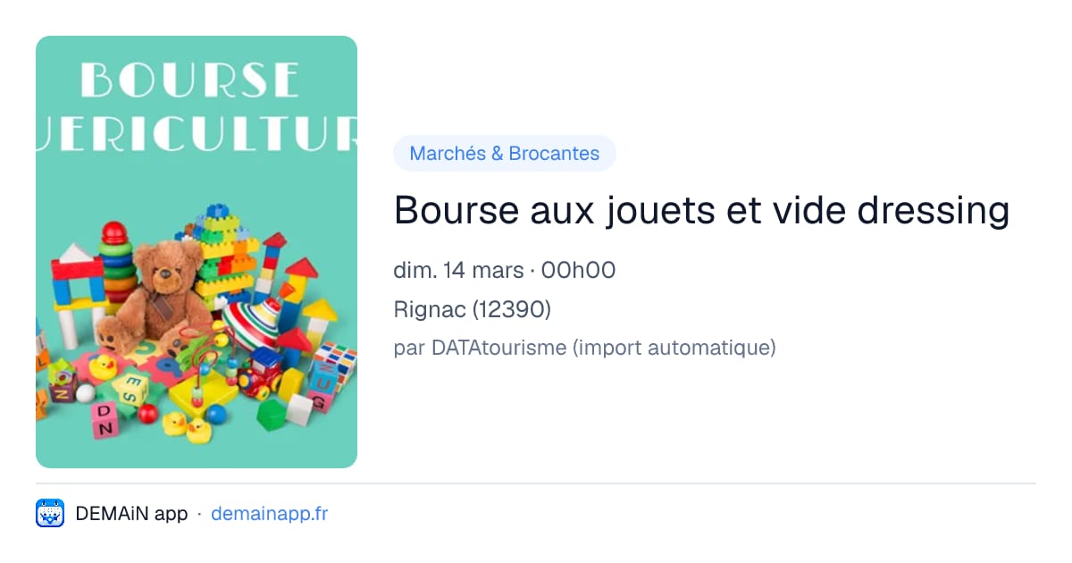 Bourse aux jouets et vide dressing — Rignac