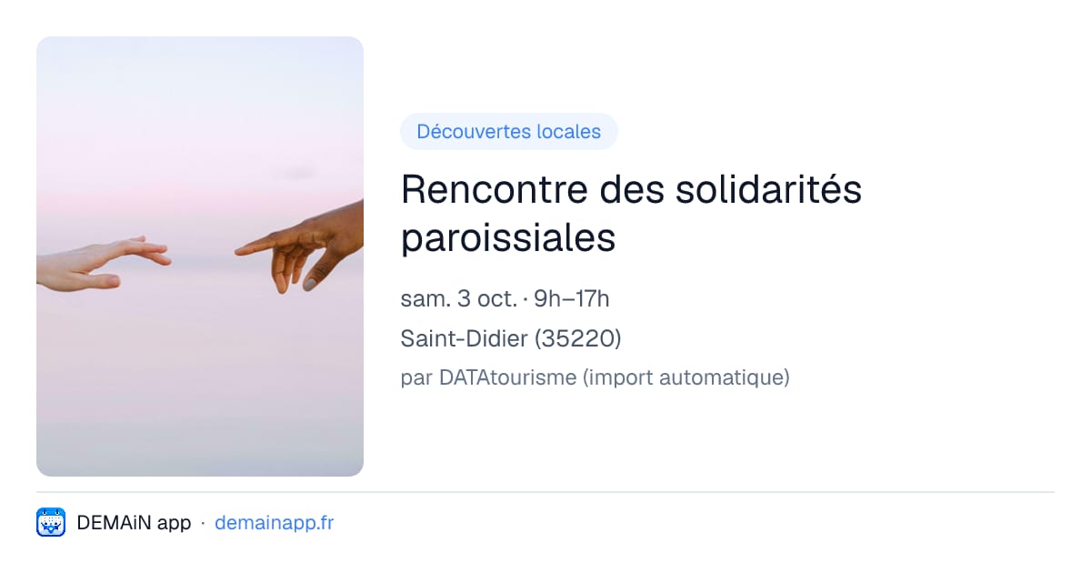 Rencontre des solidarités paroissiales — Saint-Didier
