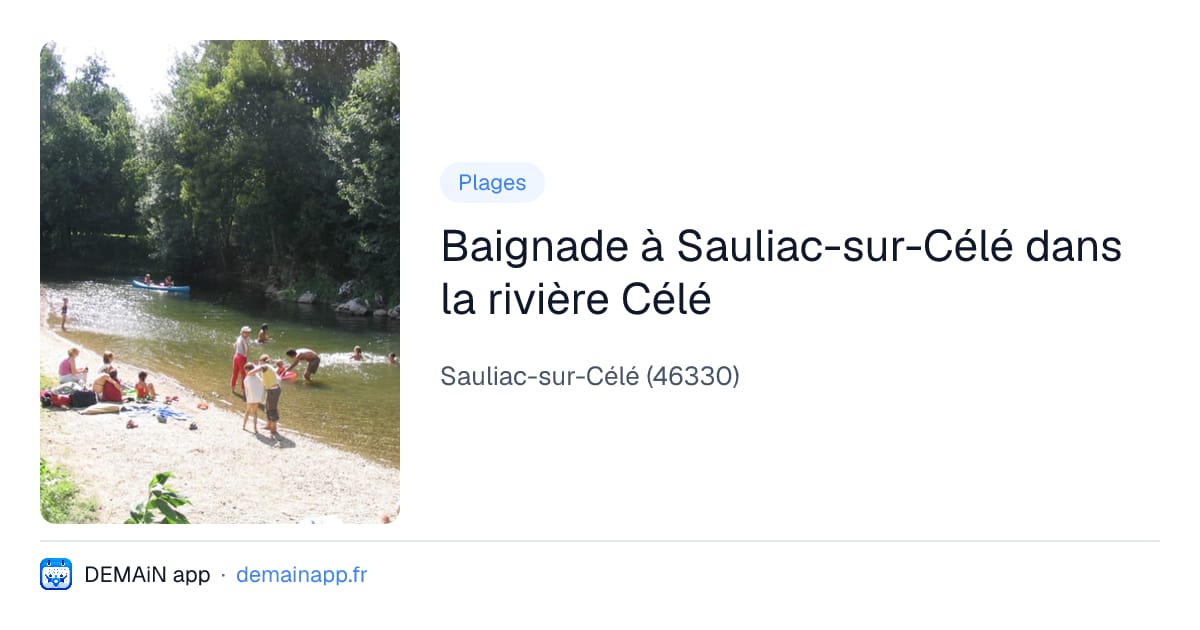 Baignade à Sauliac-sur-Célé dans la rivière Célé — Sauliac-sur-Célé