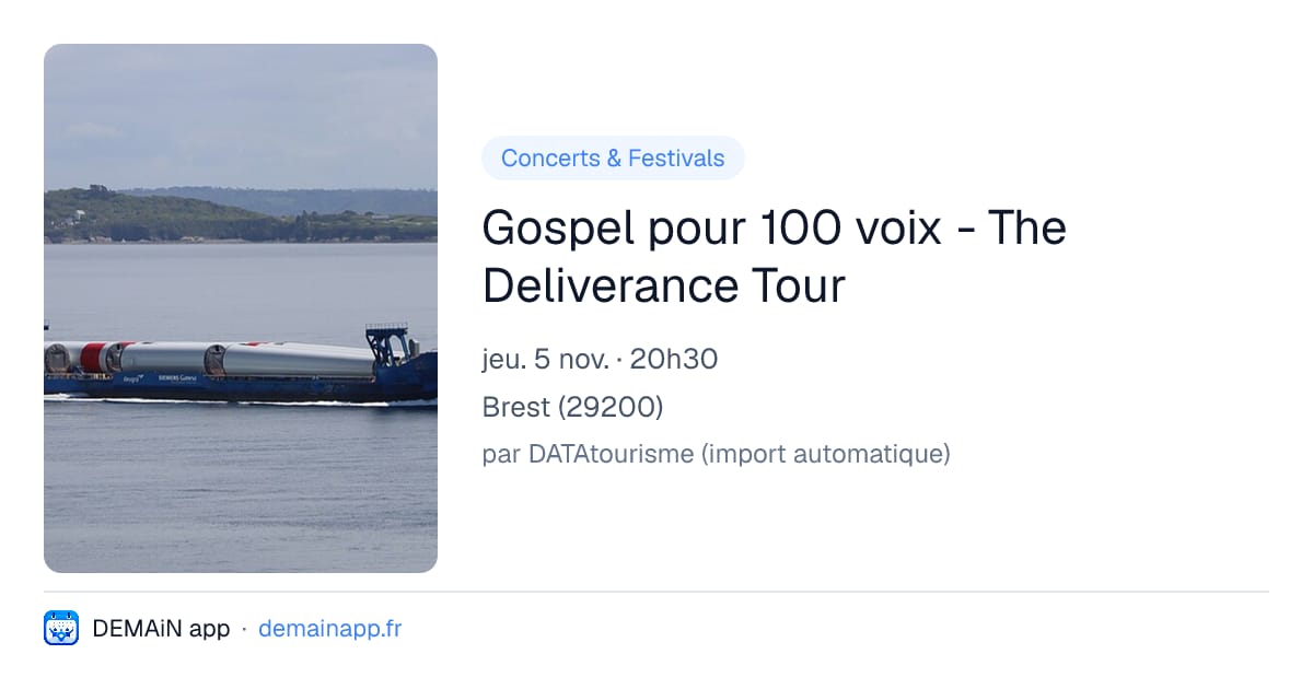 Gospel pour 100 voix - The Deliverance Tour — Brest