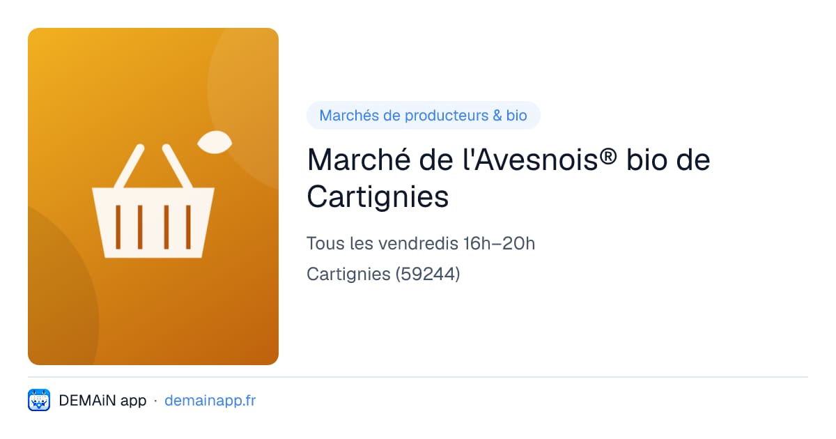 Marché de l'Avesnois® bio de Cartignies — Cartignies