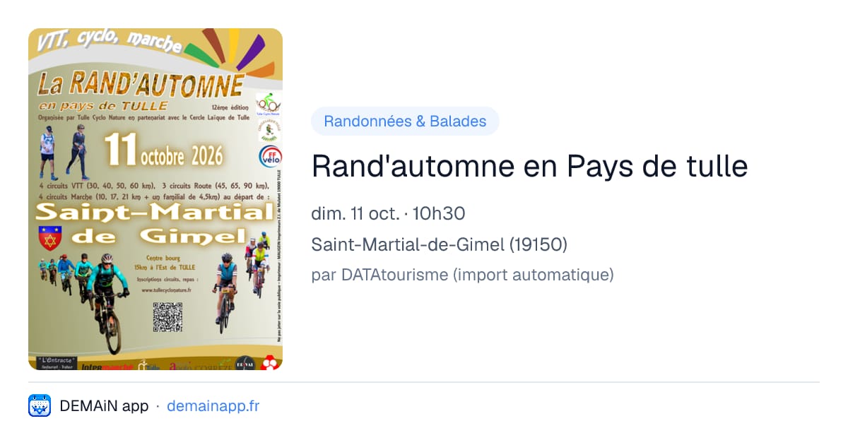 Rand'automne en Pays de tulle — Saint-Martial-de-Gimel