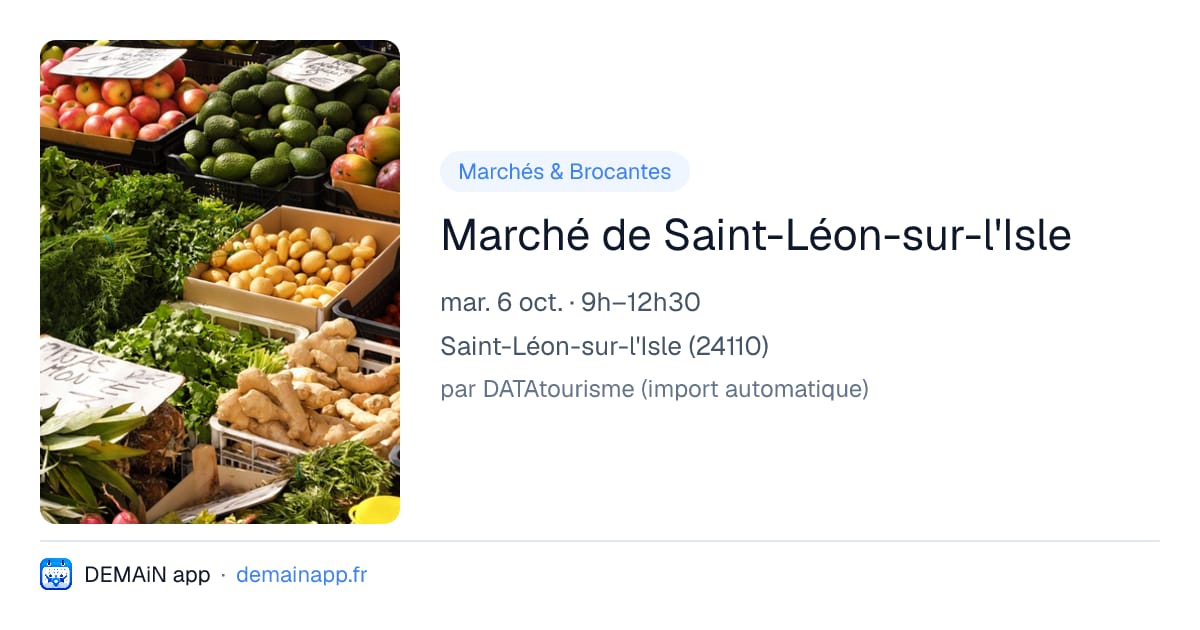 Marché de Saint-Léon-sur-l'Isle — Saint-Léon-sur-l'Isle