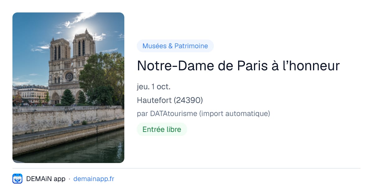 Notre-Dame de Paris à l’honneur — Hautefort