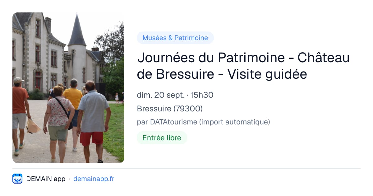 Journées du Patrimoine - Château de Bressuire - Visite guidée — Bressuire