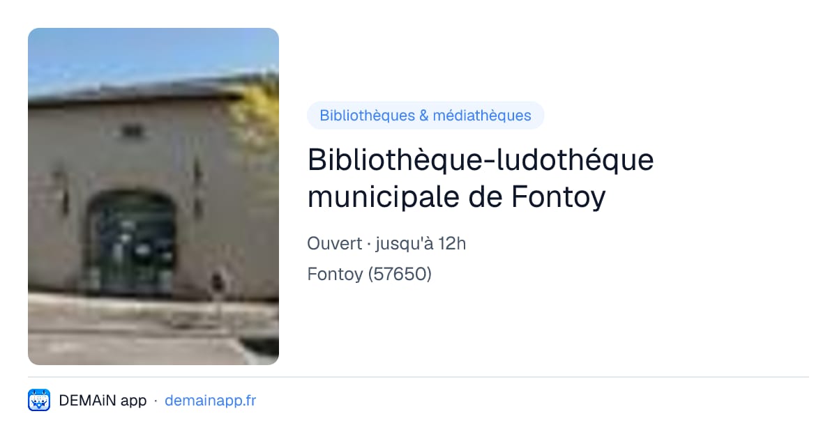 Bibliothèque-ludothéque municipale de Fontoy — Fontoy