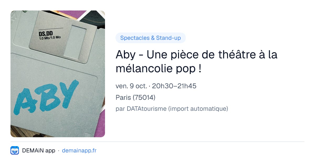 Aby - Une pièce de théâtre à la mélancolie pop ! — Paris