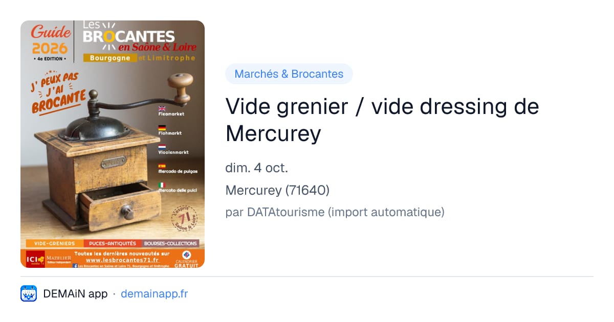 Vide grenier / vide dressing de Mercurey — Mercurey