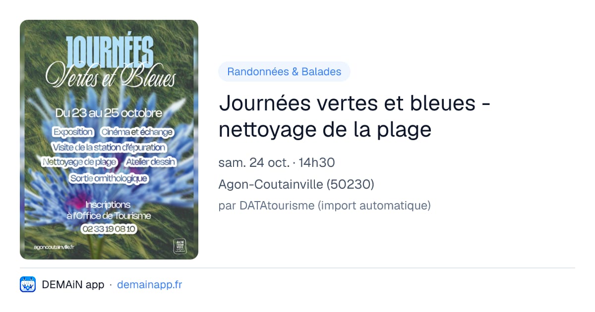 Journées vertes et bleues - nettoyage de la plage — Agon-Coutainville