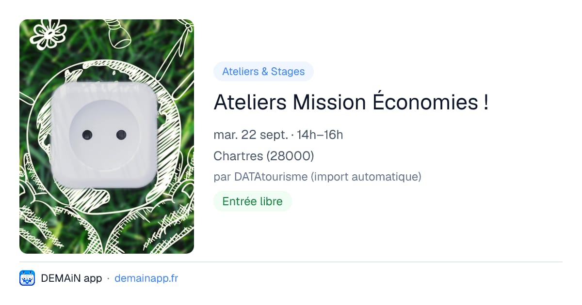 Ateliers Mission Économies ! — Chartres