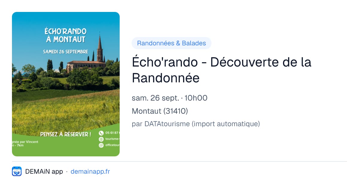 Écho'rando - Découverte de la Randonnée — Montaut