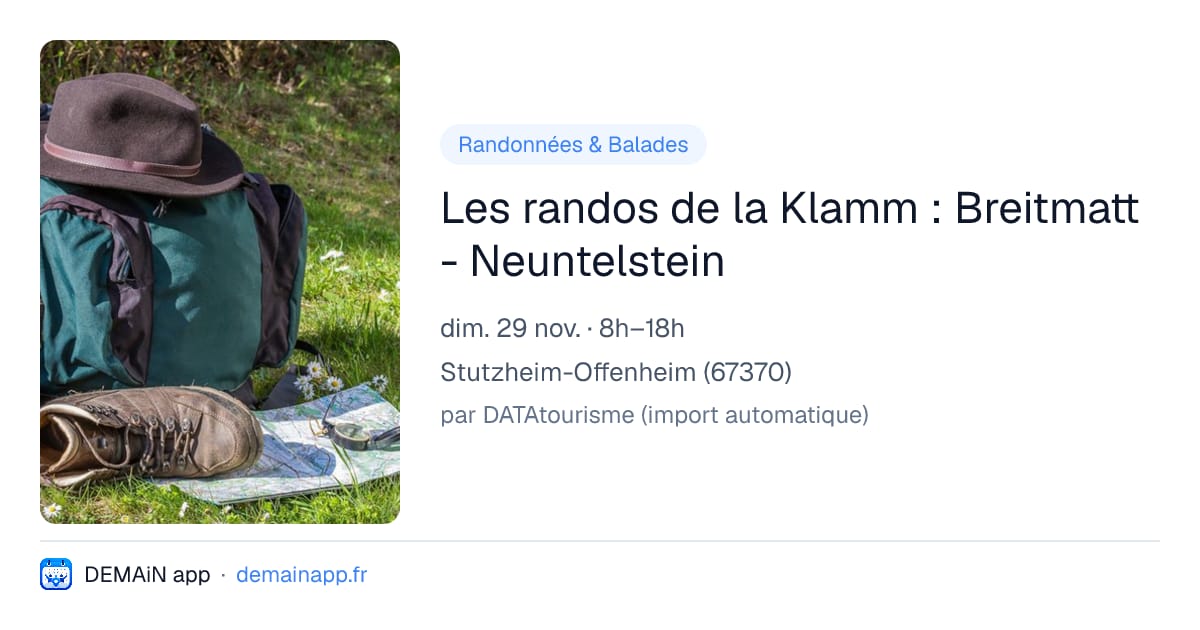 Les randos de la Klamm : Breitmatt - Neuntelstein — Stutzheim-Offenheim