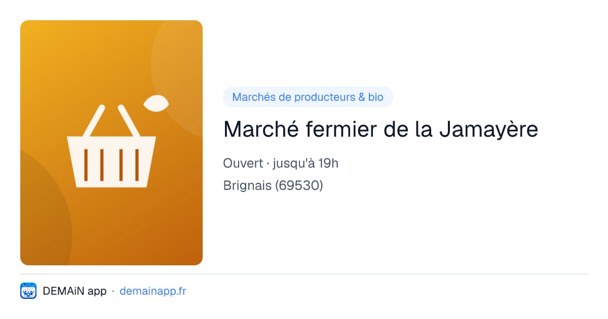 Marché fermier de la Jamayère — Brignais