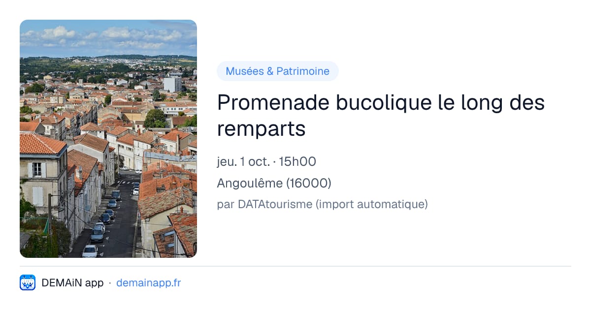 Promenade bucolique le long des remparts — Angoulême