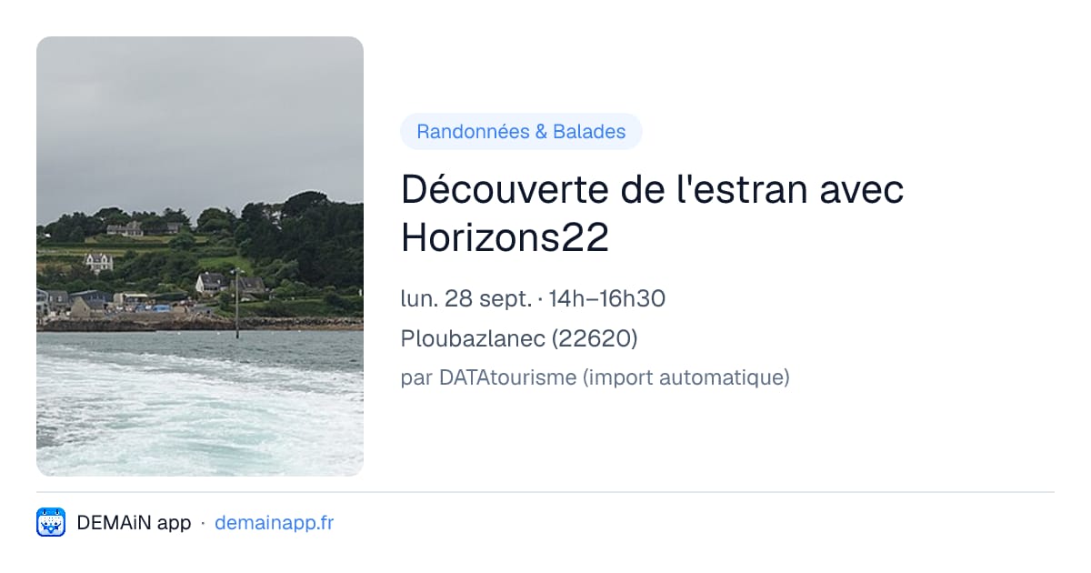 Découverte de l'estran avec Horizons22 — Ploubazlanec