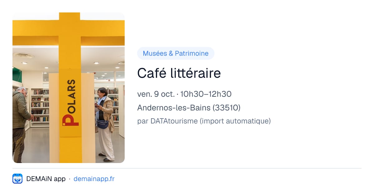 Café littéraire — Andernos-les-Bains