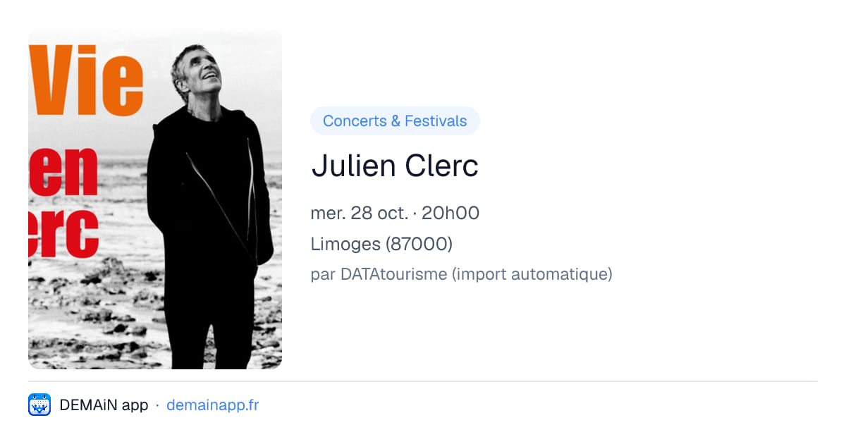 Julien Clerc — Limoges