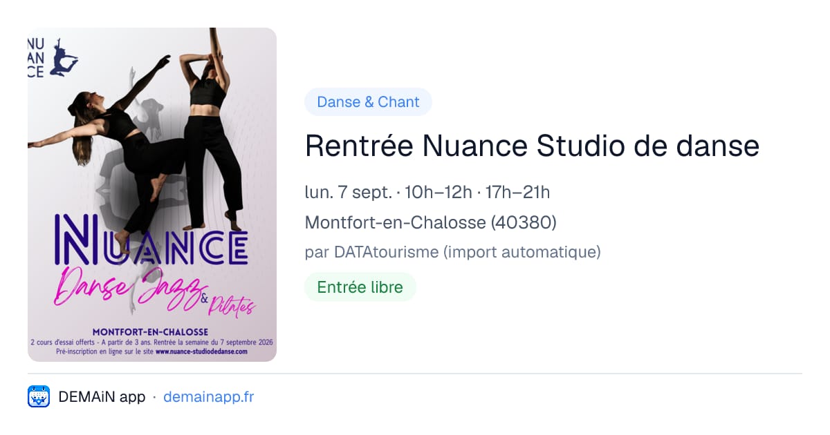 Rentrée Nuance Studio de danse — Montfort-en-Chalosse