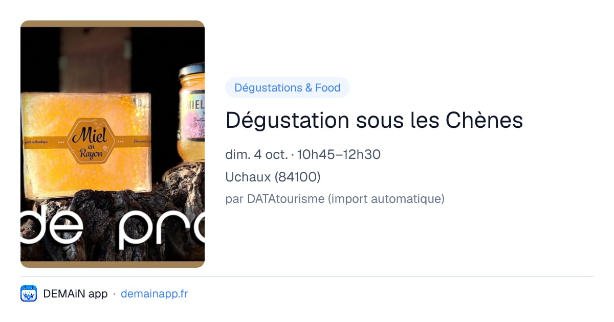 Dégustation sous les Chènes — Uchaux