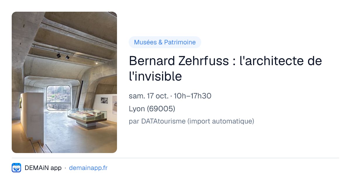 Bernard Zehrfuss : l'architecte de l'invisible — Lyon