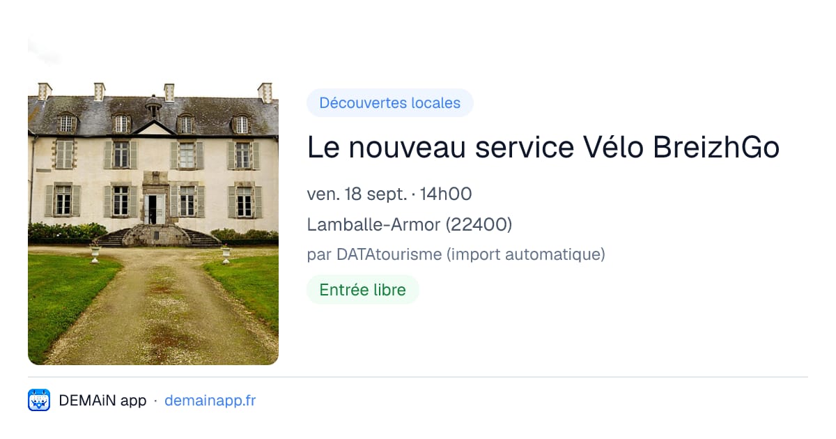 Le nouveau service Vélo BreizhGo — Lamballe-Armor