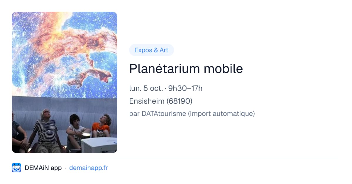 Planétarium mobile — Ensisheim