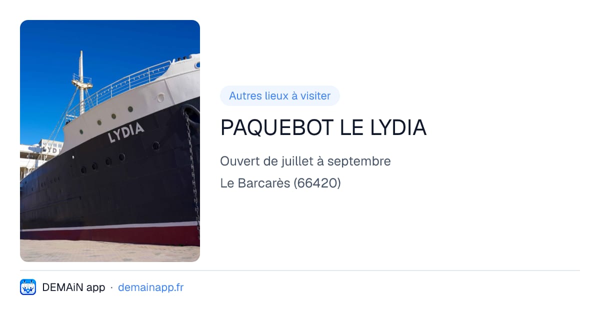 PAQUEBOT LE LYDIA — Le Barcarès