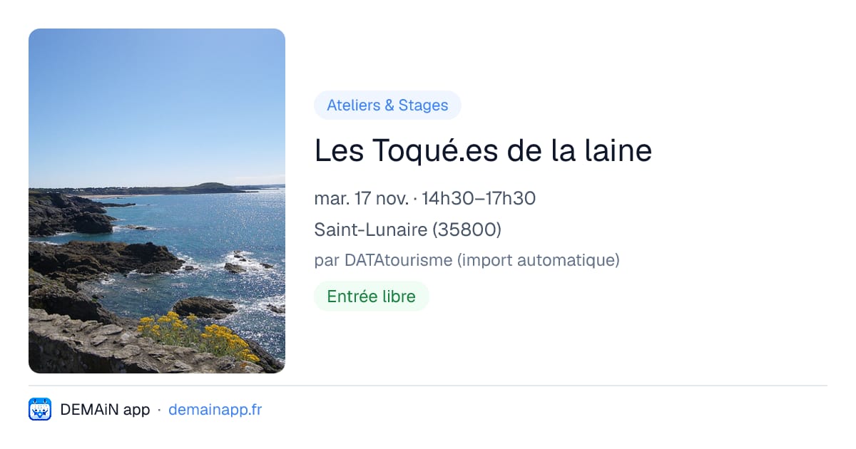 Les Toqué.es de la laine — Saint-Lunaire