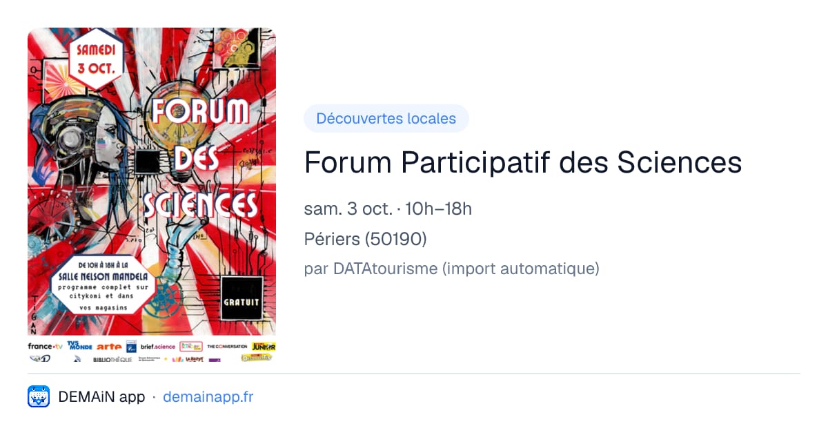 Forum Participatif des Sciences — Périers