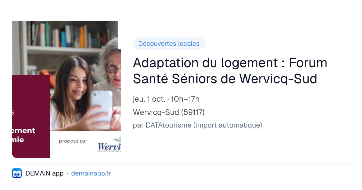 Adaptation du logement : Forum Santé Séniors de Wervicq-Sud — Wervicq-Sud