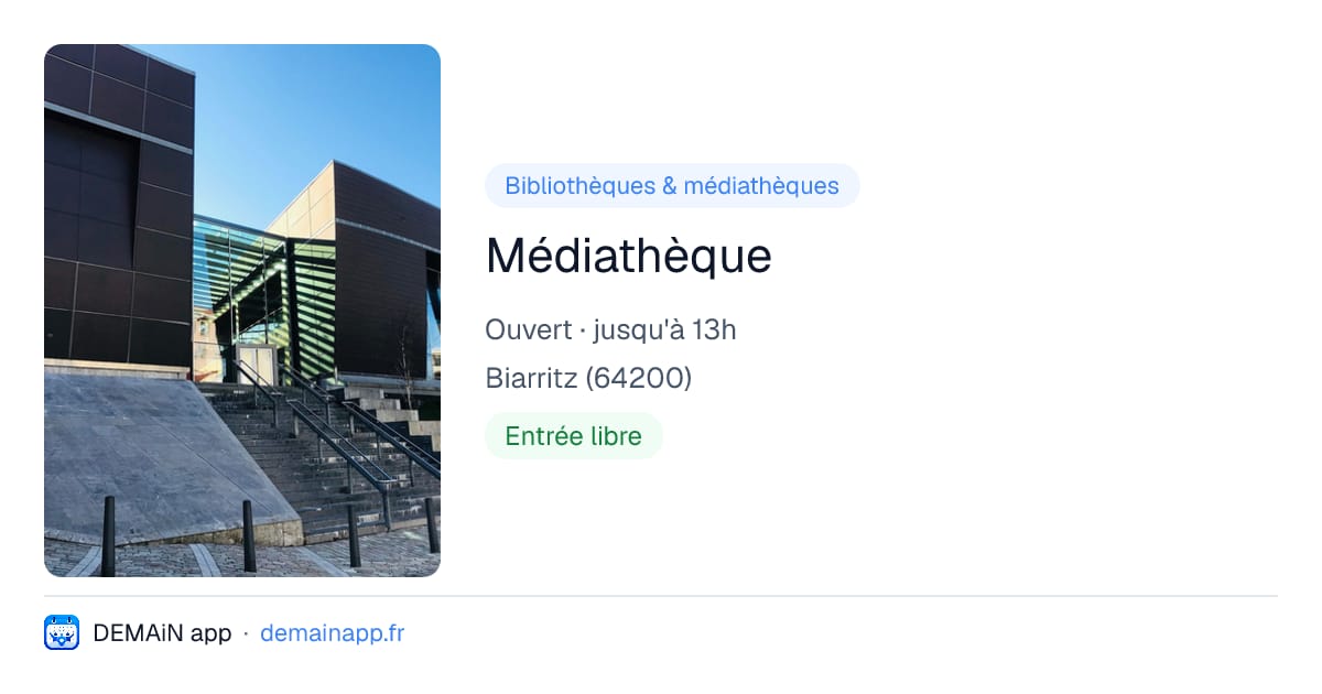 Médiathèque — Biarritz